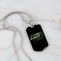 To My Girlfriend Proud Army Girlfriend Black Necklace Stainless Steel or 18k Gold Dog Tag 24" Chain-Express Your Love Gifts