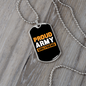 To My Girlfriend Proud Army Girlfriend Yellow Necklace Stainless Steel or 18k Gold Dog Tag 24" Chain-Express Your Love Gifts
