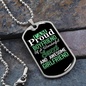 To My Girlfriend Proud Boyfriend of Awesome Girlfriend Necklace Stainless Steel or 18k Gold Dog Tag 24" Chain-Express Your Love Gifts