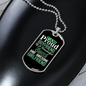To My Girlfriend Proud Boyfriend of Awesome Girlfriend Necklace Stainless Steel or 18k Gold Dog Tag 24" Chain-Express Your Love Gifts