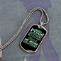To My Girlfriend Proud Boyfriend of Awesome Girlfriend Necklace Stainless Steel or 18k Gold Dog Tag 24" Chain-Express Your Love Gifts