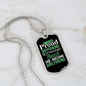 To My Girlfriend Proud Boyfriend of Awesome Girlfriend Necklace Stainless Steel or 18k Gold Dog Tag 24" Chain-Express Your Love Gifts