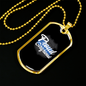 To My Girlfriend Proud Girlfriend Necklace Stainless Steel or 18k Gold Dog Tag 24" Chain-Express Your Love Gifts