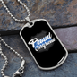 To My Girlfriend Proud Girlfriend Necklace Stainless Steel or 18k Gold Dog Tag 24" Chain-Express Your Love Gifts