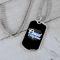 To My Girlfriend Proud Girlfriend Necklace Stainless Steel or 18k Gold Dog Tag 24" Chain-Express Your Love Gifts