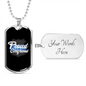 To My Girlfriend Proud Girlfriend Necklace Stainless Steel or 18k Gold Dog Tag 24" Chain-Express Your Love Gifts