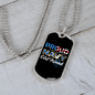 To My Girlfriend Proud Navy Girlfriend Necklace Stainless Steel or 18k Gold Dog Tag 24" Chain-Express Your Love Gifts