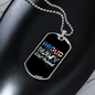 To My Girlfriend Proud Navy Girlfriend Necklace Stainless Steel or 18k Gold Dog Tag 24" Chain-Express Your Love Gifts