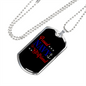To My Girlfriend Proud Navy Girlfriend Plain Necklace Stainless Steel or 18k Gold Dog Tag 24" Chain-Express Your Love Gifts