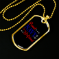 To My Girlfriend Proud Navy Girlfriend Plain Necklace Stainless Steel or 18k Gold Dog Tag 24" Chain-Express Your Love Gifts