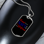 To My Girlfriend Proud Navy Girlfriend Plain Necklace Stainless Steel or 18k Gold Dog Tag 24" Chain-Express Your Love Gifts