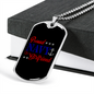 To My Girlfriend Proud Navy Girlfriend Plain Necklace Stainless Steel or 18k Gold Dog Tag 24" Chain-Express Your Love Gifts