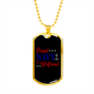 To My Girlfriend Proud Navy Girlfriend Plain Necklace Stainless Steel or 18k Gold Dog Tag 24" Chain-Express Your Love Gifts