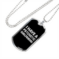 To My Girlfriend Psychotic Girlfriend Necklace Stainless Steel or 18k Gold Dog Tag 24" Chain-Express Your Love Gifts