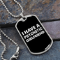 To My Girlfriend Psychotic Girlfriend Necklace Stainless Steel or 18k Gold Dog Tag 24" Chain-Express Your Love Gifts