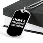 To My Girlfriend Psychotic Girlfriend Necklace Stainless Steel or 18k Gold Dog Tag 24" Chain-Express Your Love Gifts