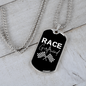 To My Girlfriend Race Girlfriend Necklace Stainless Steel or 18k Gold Dog Tag 24" Chain-Express Your Love Gifts