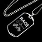 To My Girlfriend Race Girlfriend Necklace Stainless Steel or 18k Gold Dog Tag 24" Chain-Express Your Love Gifts