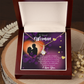 To My Girlfriend Rare Jewel Alluring Ribbon Necklace Message Card-Express Your Love Gifts