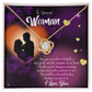 To My Girlfriend Rare Jewel Infinity Knot Necklace Message Card-Express Your Love Gifts