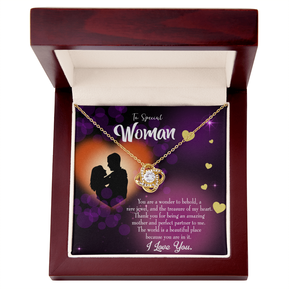 To My Girlfriend Rare Jewel Infinity Knot Necklace Message Card-Express Your Love Gifts