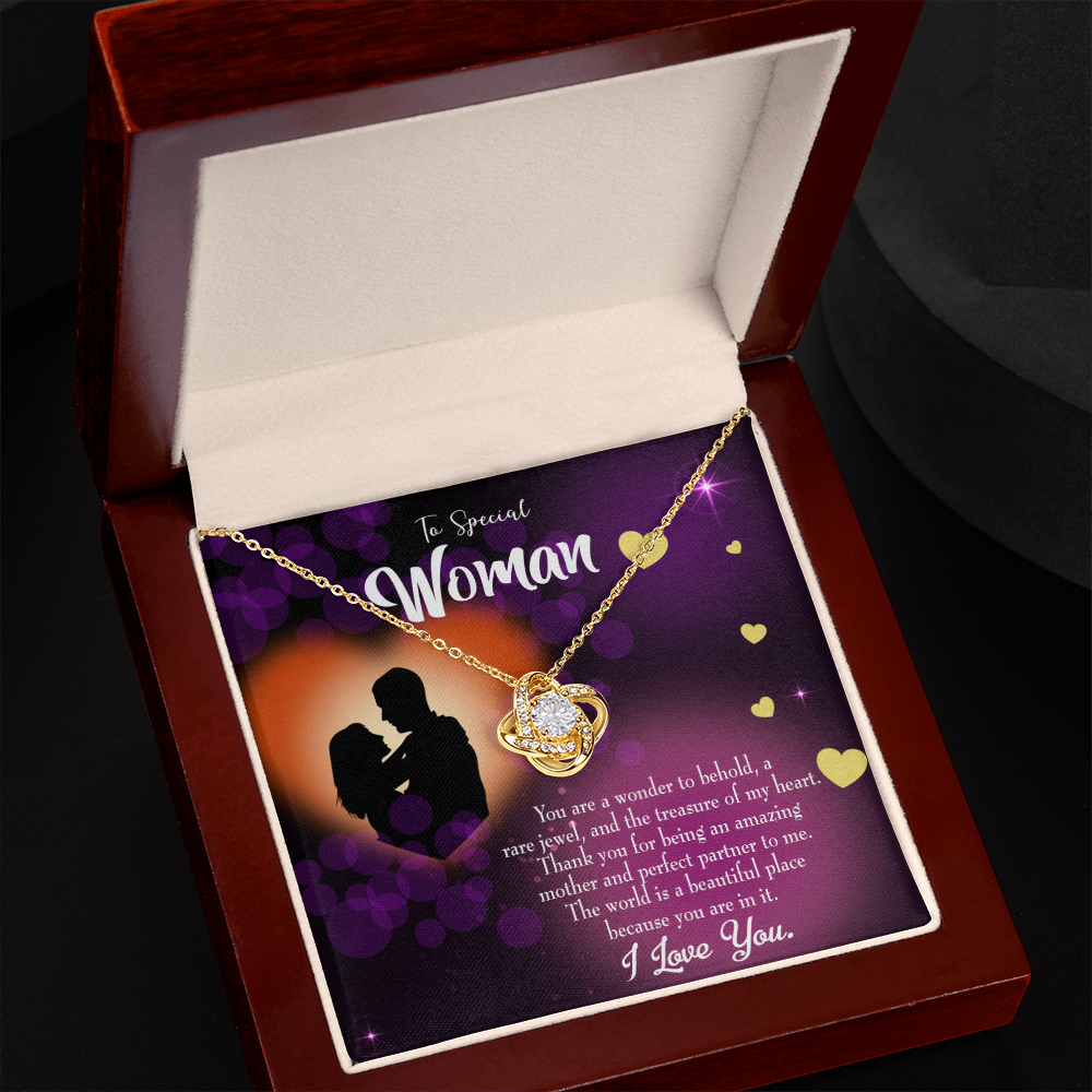 To My Girlfriend Rare Jewel Infinity Knot Necklace Message Card-Express Your Love Gifts
