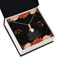 To My Girlfriend Really Love You English Alluring Ribbon Necklace Message Card-Express Your Love Gifts