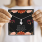 To My Girlfriend Really Love You English Alluring Ribbon Necklace Message Card-Express Your Love Gifts