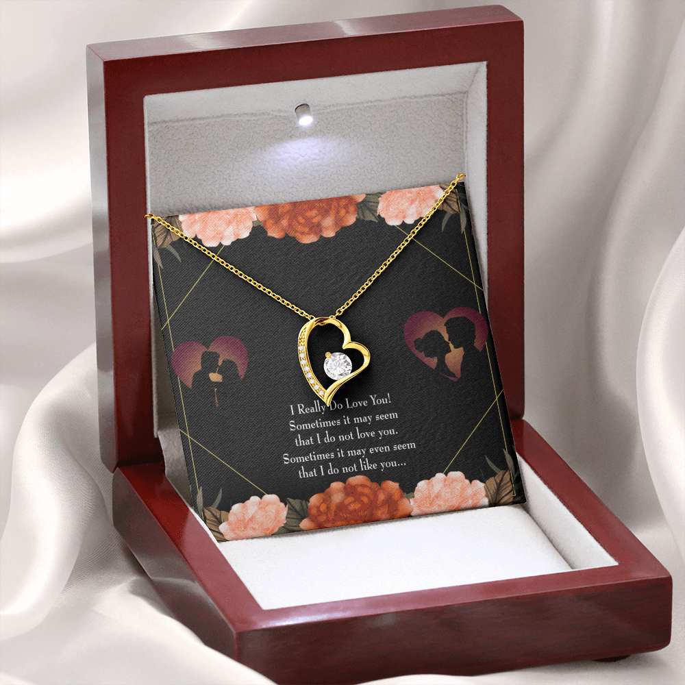 To My Girlfriend Really Love You English Forever Necklace w Message Card-Express Your Love Gifts