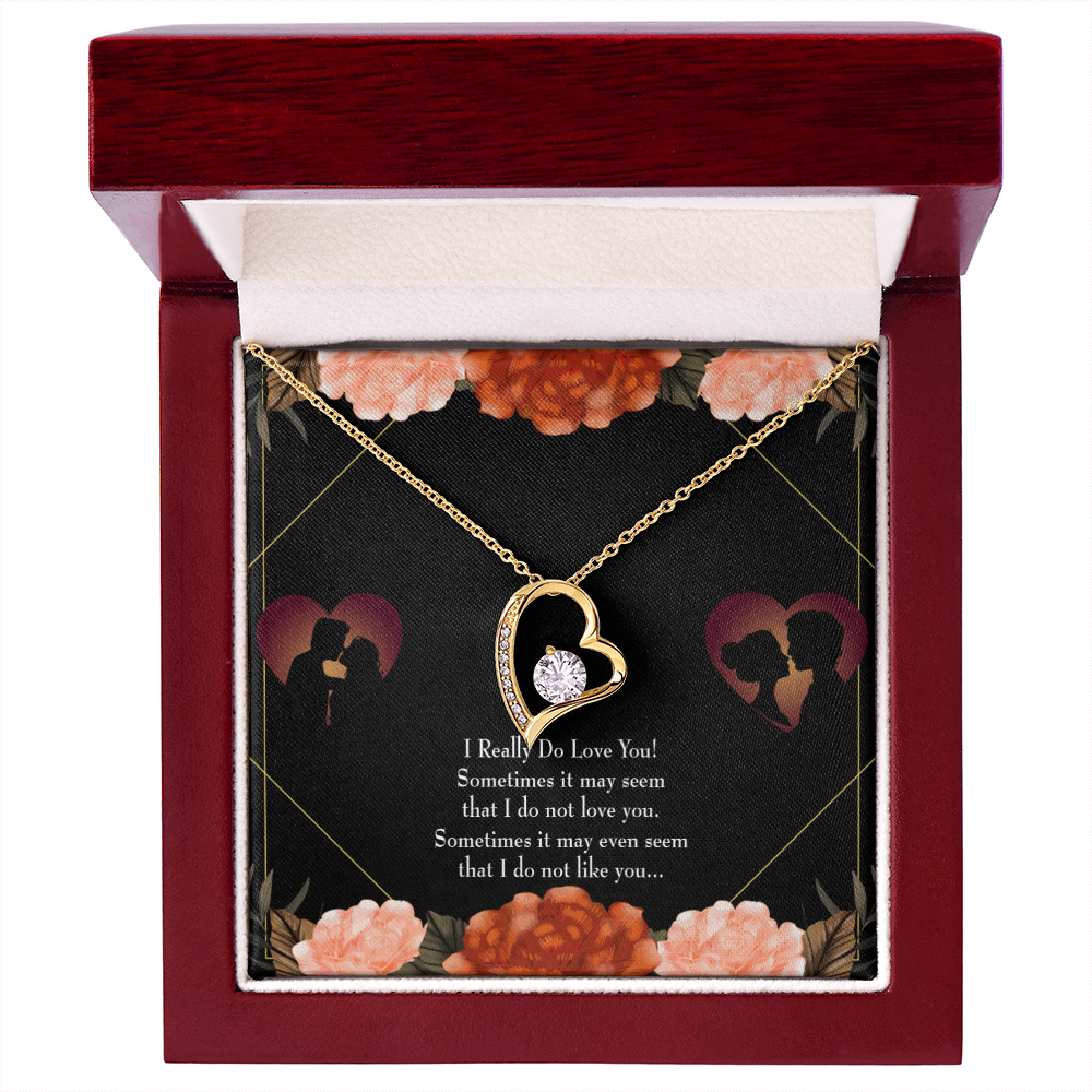 To My Girlfriend Really Love You English Forever Necklace w Message Card-Express Your Love Gifts