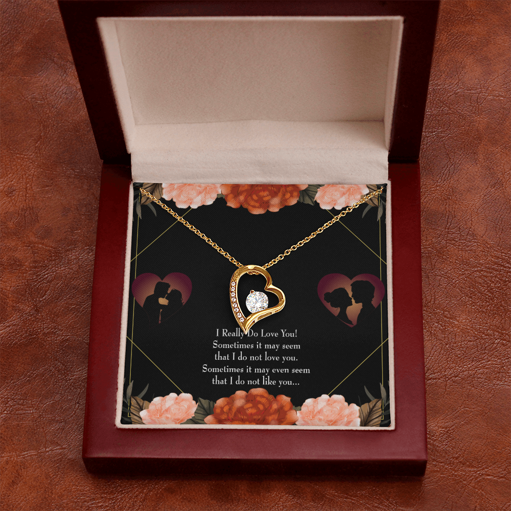 To My Girlfriend Really Love You English Forever Necklace w Message Card-Express Your Love Gifts