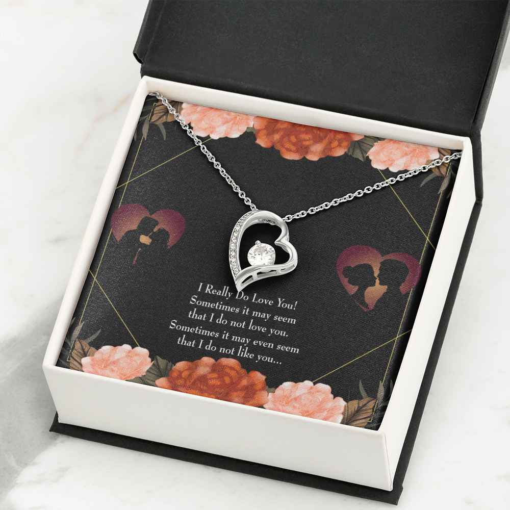 To My Girlfriend Really Love You English Forever Necklace w Message Card-Express Your Love Gifts