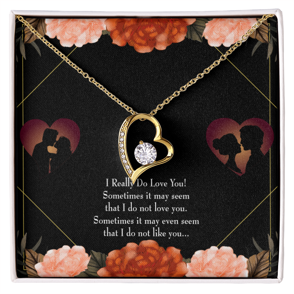 To My Girlfriend Really Love You English Forever Necklace w Message Card-Express Your Love Gifts