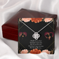 To My Girlfriend Really Love You English Infinity Knot Necklace Message Card-Express Your Love Gifts