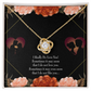To My Girlfriend Really Love You English Infinity Knot Necklace Message Card-Express Your Love Gifts