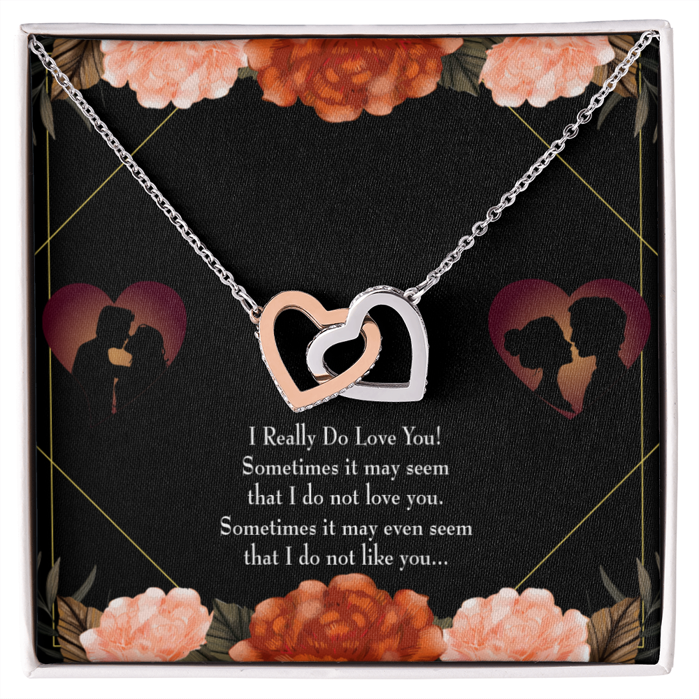 To My Girlfriend Really Love You English Inseparable Necklace-Express Your Love Gifts