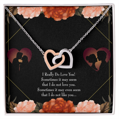 To My Girlfriend Really Love You English Inseparable Necklace-Express Your Love Gifts
