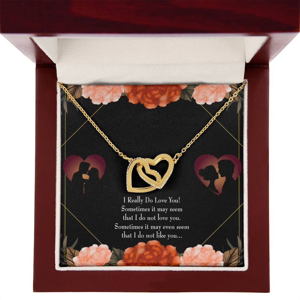 To My Girlfriend Really Love You English Inseparable Necklace-Express Your Love Gifts