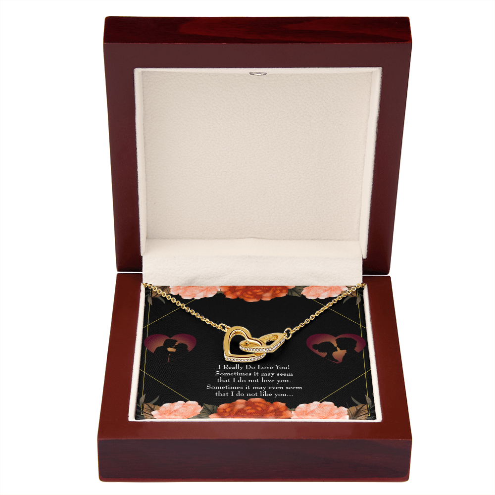 To My Girlfriend Really Love You English Inseparable Necklace-Express Your Love Gifts