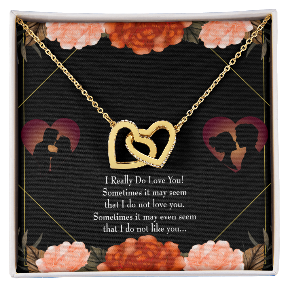To My Girlfriend Really Love You English Inseparable Necklace-Express Your Love Gifts