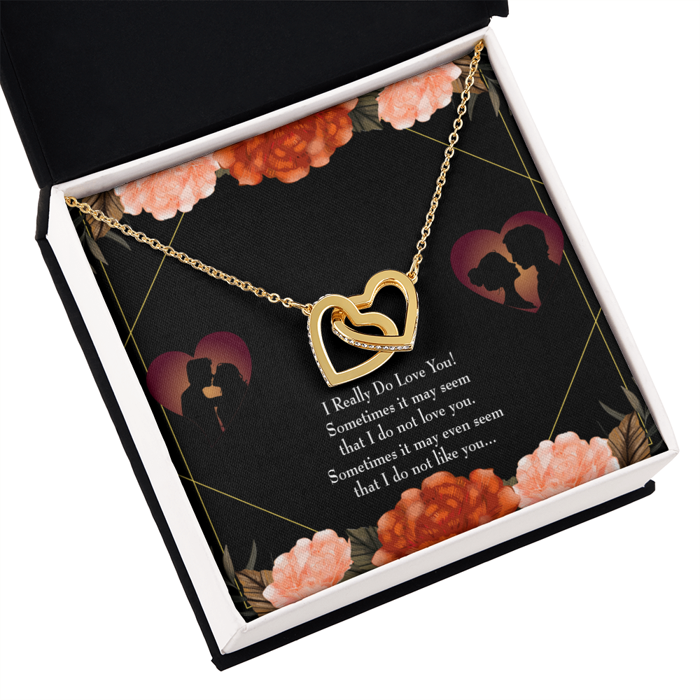 To My Girlfriend Really Love You English Inseparable Necklace-Express Your Love Gifts