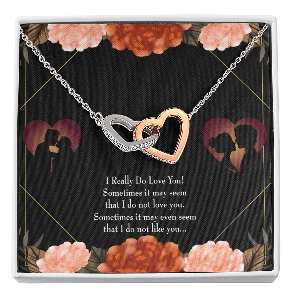 To My Girlfriend Really Love You English Inseparable Necklace-Express Your Love Gifts