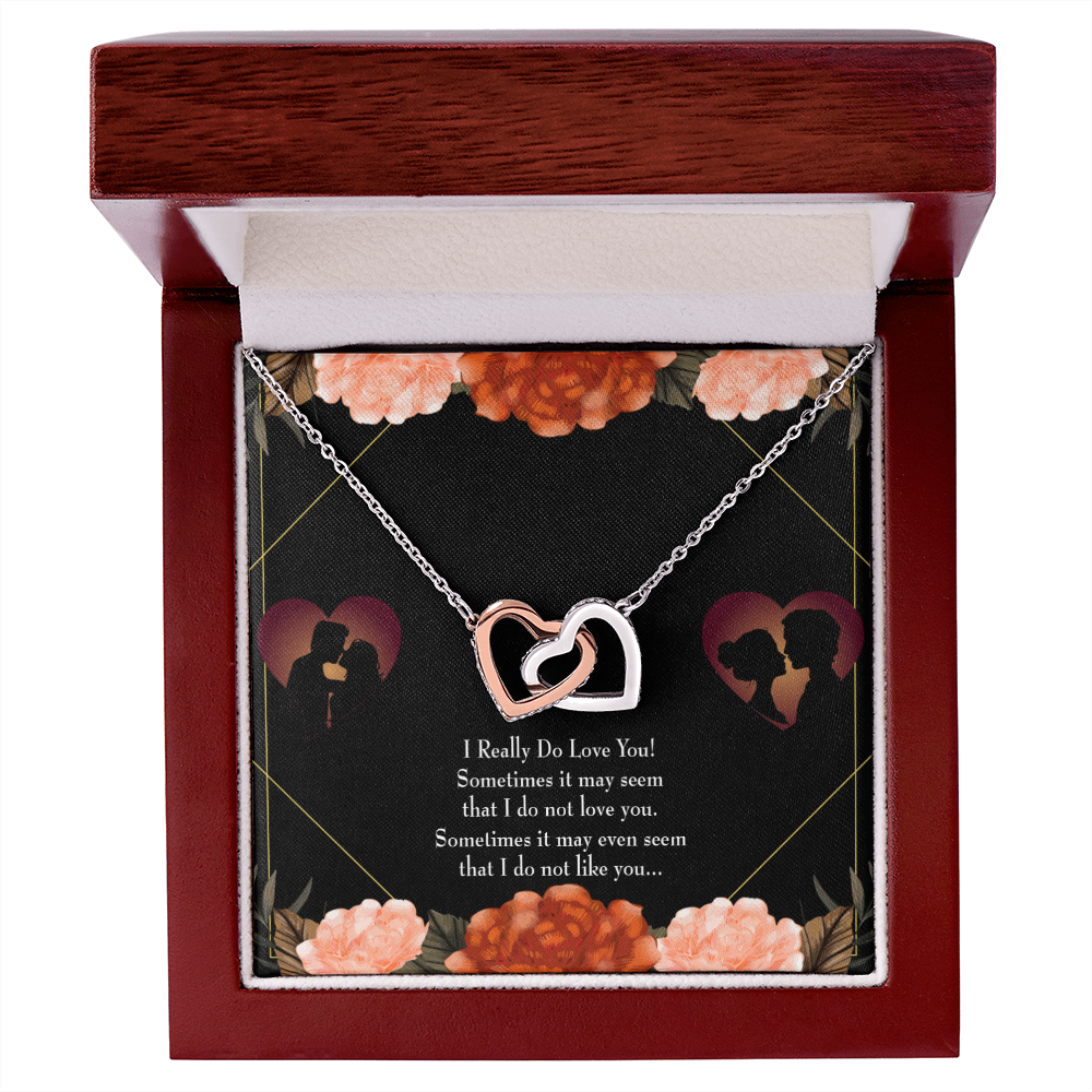 To My Girlfriend Really Love You English Inseparable Necklace-Express Your Love Gifts