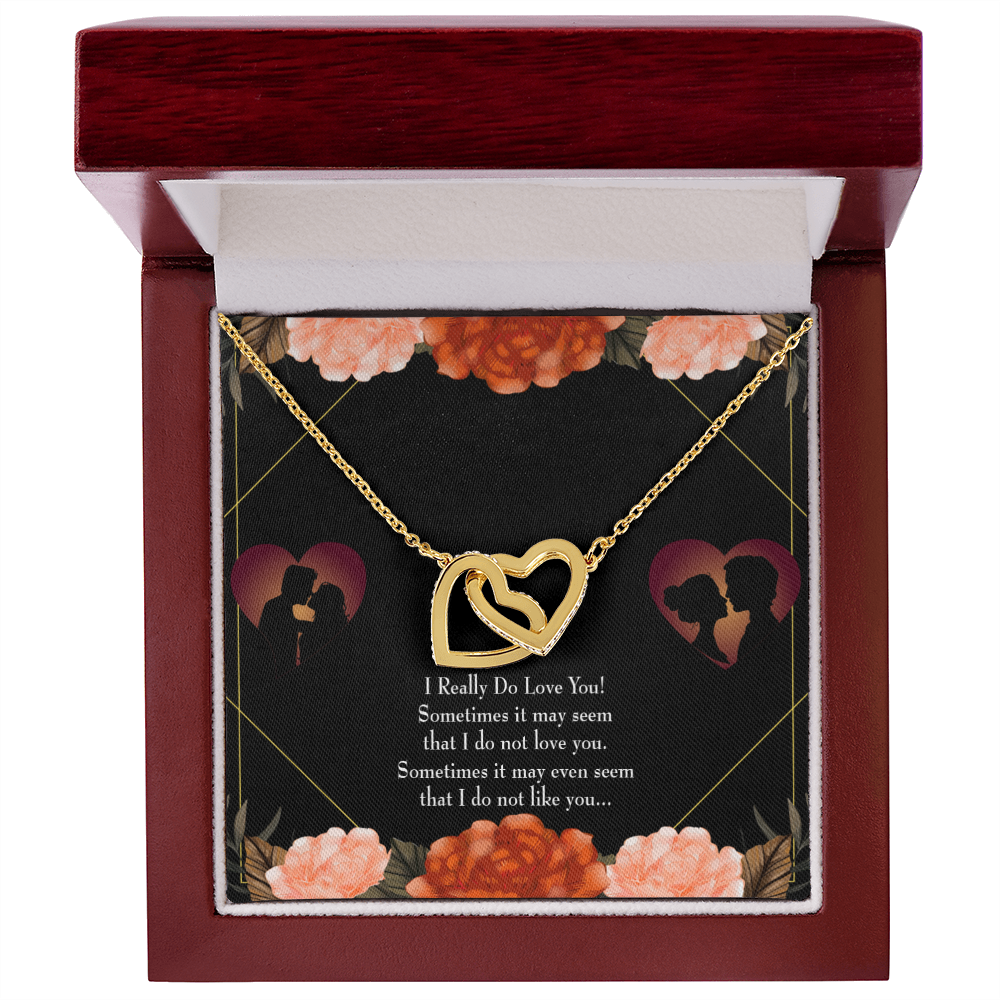 To My Girlfriend Really Love You English Inseparable Necklace-Express Your Love Gifts