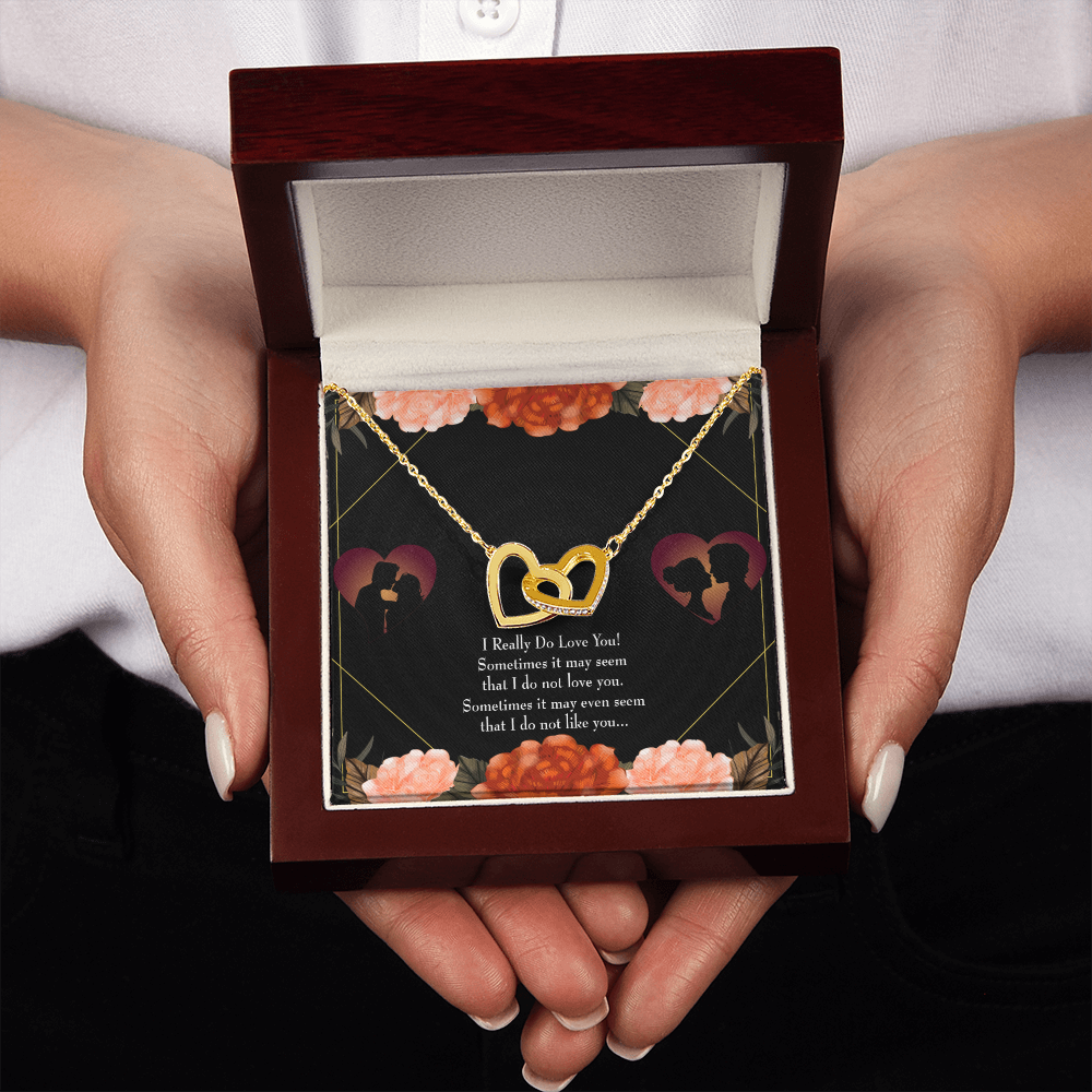 To My Girlfriend Really Love You English Inseparable Necklace-Express Your Love Gifts