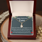 To My Girlfriend Reason For Everything Alluring Ribbon Necklace Message Card-Express Your Love Gifts