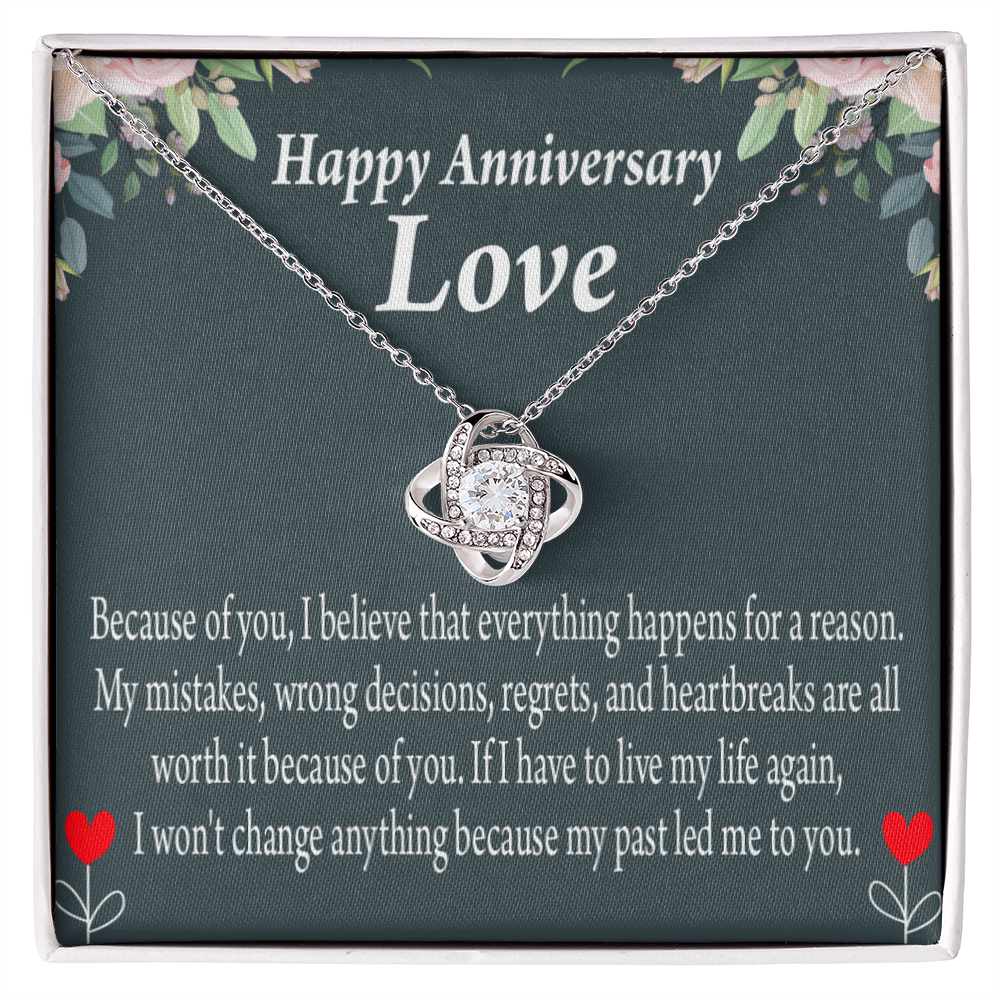 To My Girlfriend Reason For Everything Infinity Knot Necklace Message Card-Express Your Love Gifts
