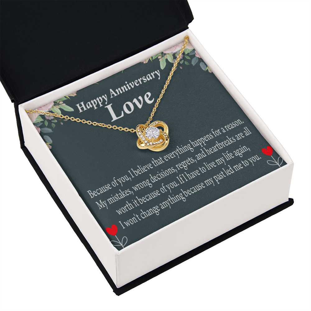 To My Girlfriend Reason For Everything Infinity Knot Necklace Message Card-Express Your Love Gifts
