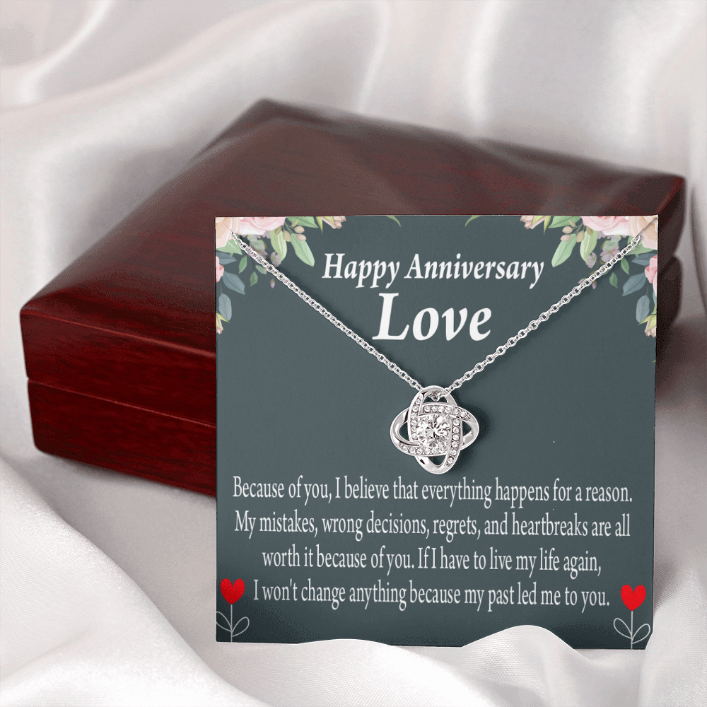 To My Girlfriend Reason For Everything Infinity Knot Necklace Message Card-Express Your Love Gifts