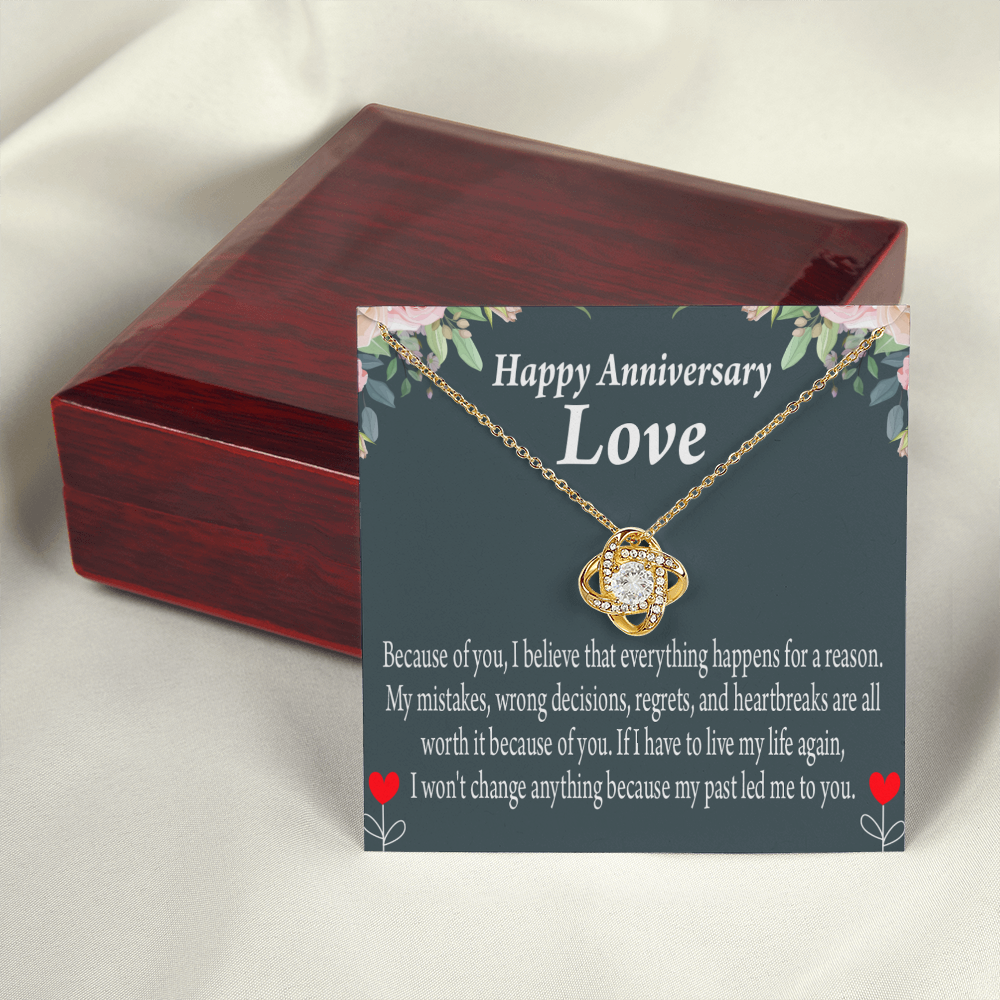 To My Girlfriend Reason For Everything Infinity Knot Necklace Message Card-Express Your Love Gifts